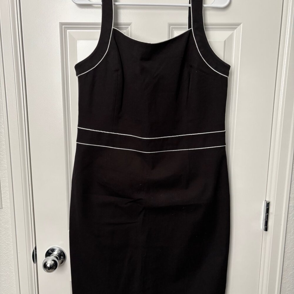 Banana Republic Black Cotton Poplin Sheath Dress